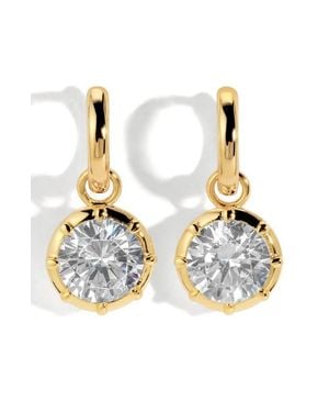 Lili Claspe Celeste Charm Huggie Hoop Earrings - Metallic