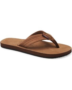 Rainbow Sandals Wide Strap Flip Flop - Brown
