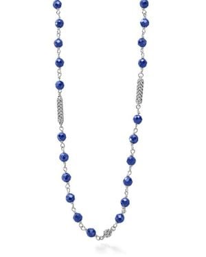 Lagos Caviar Icon Ultramarine Ceramic Bead Necklace - Blue