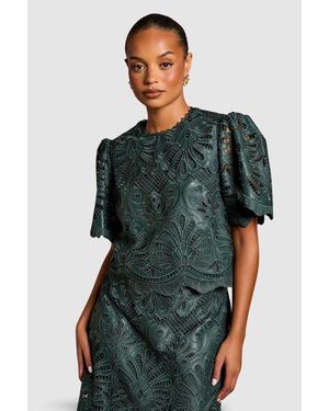 Coast Petite Short Sleeve Top - Green