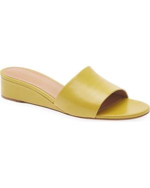 Mansur Gavriel Zeppa Leather Slide Wedge Sandal - Yellow
