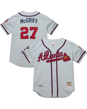 Mitchell & Ness Fred Mcgriff Atlanta Braves 1995 Throwback Authentic Jersey - Metallic