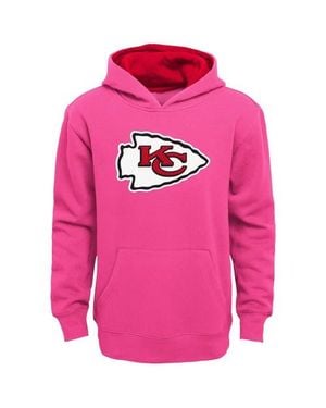 Outerstuff Girls Youth Kansas City Chiefs Prime Pullover Hoodie - Pink