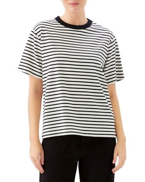 Karen Kane Stripe T-Shirt - Black