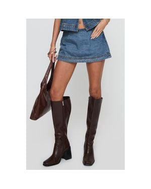 Princess Polly Stefenie Denim Miniskort - Blue