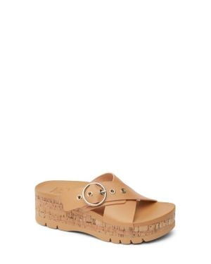 Reef Vista Higher Gia Platform Wedge Slide Sandal - Brown