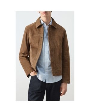Mango Suede Jacket - Brown