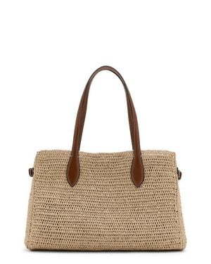Mango Raffia Tote - Brown