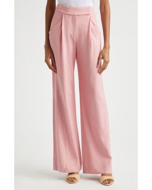 Veronica Beard Marbeau High Waist Wide Leg Pants - Pink