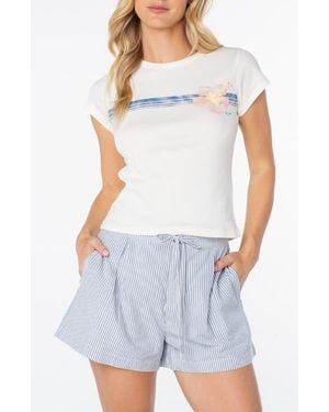 Roxy Swell Seekers '90S Graphic Baby Tee - Blue