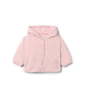 Bebe Bella Girl Front Button Pocket Puff Jacket - Pink