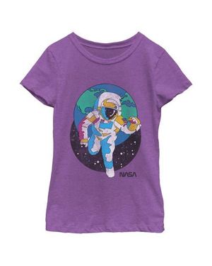 NASA Girls Retro Astronaut T Shirt - Purple