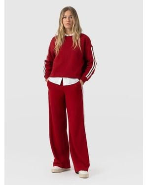Saint + Sofia Victory Straight Leg Pant - Red