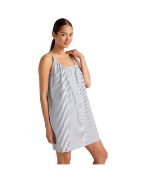 Haven Well Within Organic Cotton Poplin Iris Stripe Chemise - Purple