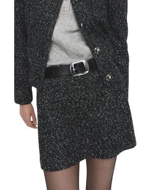 Mango Fleck Knit Skirt - Black
