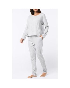 Papinelle Jada Organic Cotton Pajamas - White