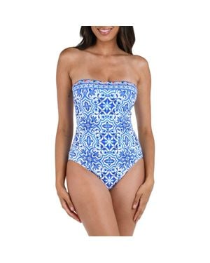 La Blanca Alboran Bandeau One-Piece Swimsuit - Blue