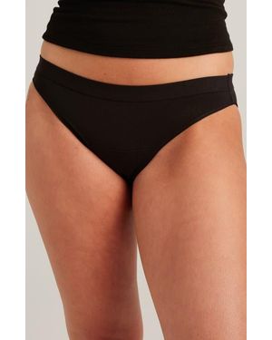 Saalt Leakproof Super Absorbency Stretch Cotton Bikini - Black