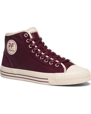 PF Flyers Center Vintage High-Top Leather & Suede Sneaker - Purple