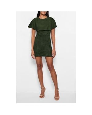 AS by DF Selene Stretch Suede Dress - Green