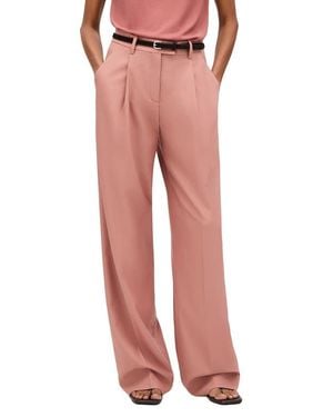 Another Tomorrow Relaxed Wide Leg Pant - Red