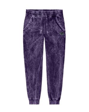 Alix Butterfly Midweight Fleece Washed Jogger Pant - Blue