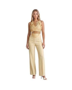 Akalia The Aurelia Draped Petal Halter Top - Natural