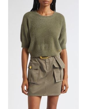 L'Agence Guinevere Elbow Sleeve Sweater - Green