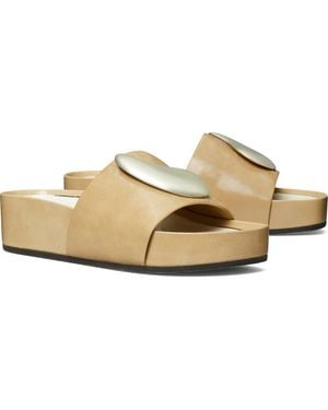 Tory Burch Patos Platform Slide Sandal - Natural