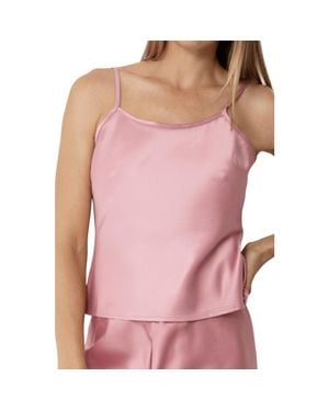 Self-Adore Olivette Satin Feel Top - Pink