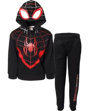 Marvel Spider- Cosplay Fleece Hoodie And Pants Set - Black