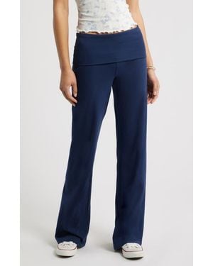 BP. Foldover Leggings - Blue