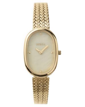 Breda Jane 'Tethered' Mesh Strap Watch, 23Mm X 32Mm - Metallic