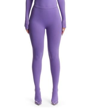 Naked Wardrobe Closed Toe Leggings - Purple