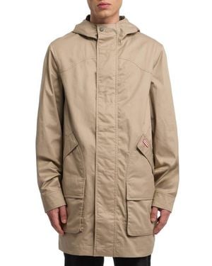 HUNTER Downing Hooded Rain Jacket - Natural