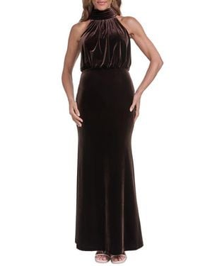 Eliza J Sleeveless Velvet Gown - Black