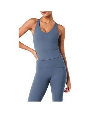 Spanx Get Moving V-Neck Active Tank - Blue
