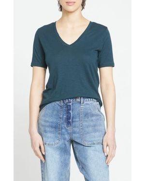 UNIVERSAL STANDARD Light As Air V-Rex T-Shirt - Blue