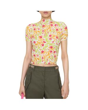 Burberry Floral Cotton Blend Top - Pink
