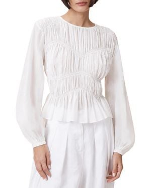 AllSaints Melani Blouson Sleeve Woven Shirt - White
