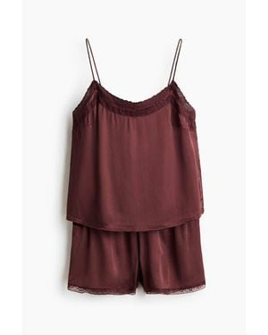 H&M Viscose Satin Pajamas - Red