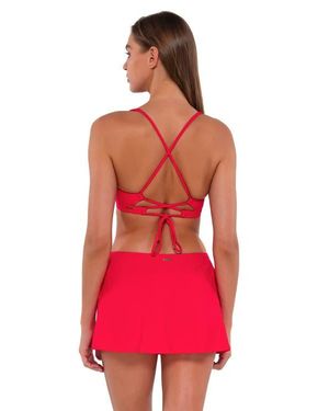 Sunsets Sporty Swim Skirt Bottoms - Red