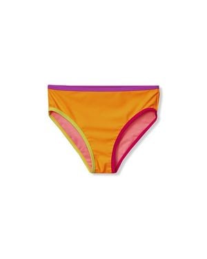 Lands' End Girls Chlorine Resistant Contrast Bikini Bottoms - Orange