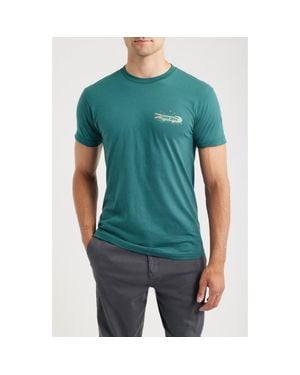 Dark Seas Land Of Sunsine Cotton Graphic T-Shirt - Green