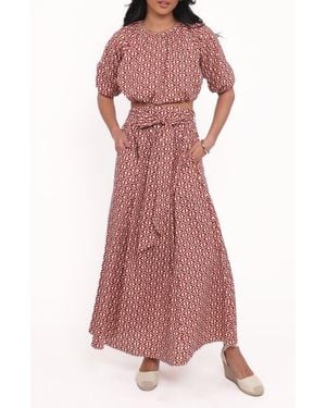 Petal & Pup Delilah Cotton Crop Top & Skirt Set - Pink