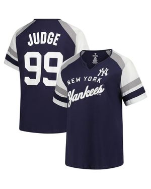 Profile Aaron Judge New York Yankees Plus Size Name & Number Raglan T-Shirt - Blue