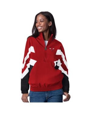 Starter Chicago Bulls Renegade Oxford Half-Zip Jacket - Red