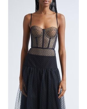 Zimmermann Dot Point D'Esprit Underwire Bodysuit - Black