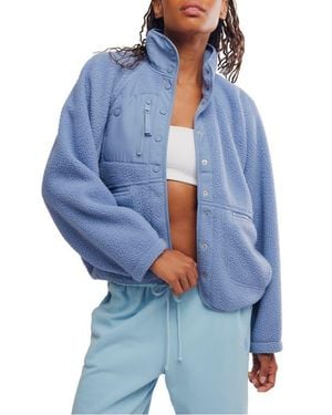 Free People Fp Movement Hit The Slopes Fleece Jacket - Blue