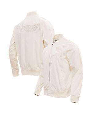 Pro Standard Minnesota Vikings Neutral Full-Zip Jacket - White